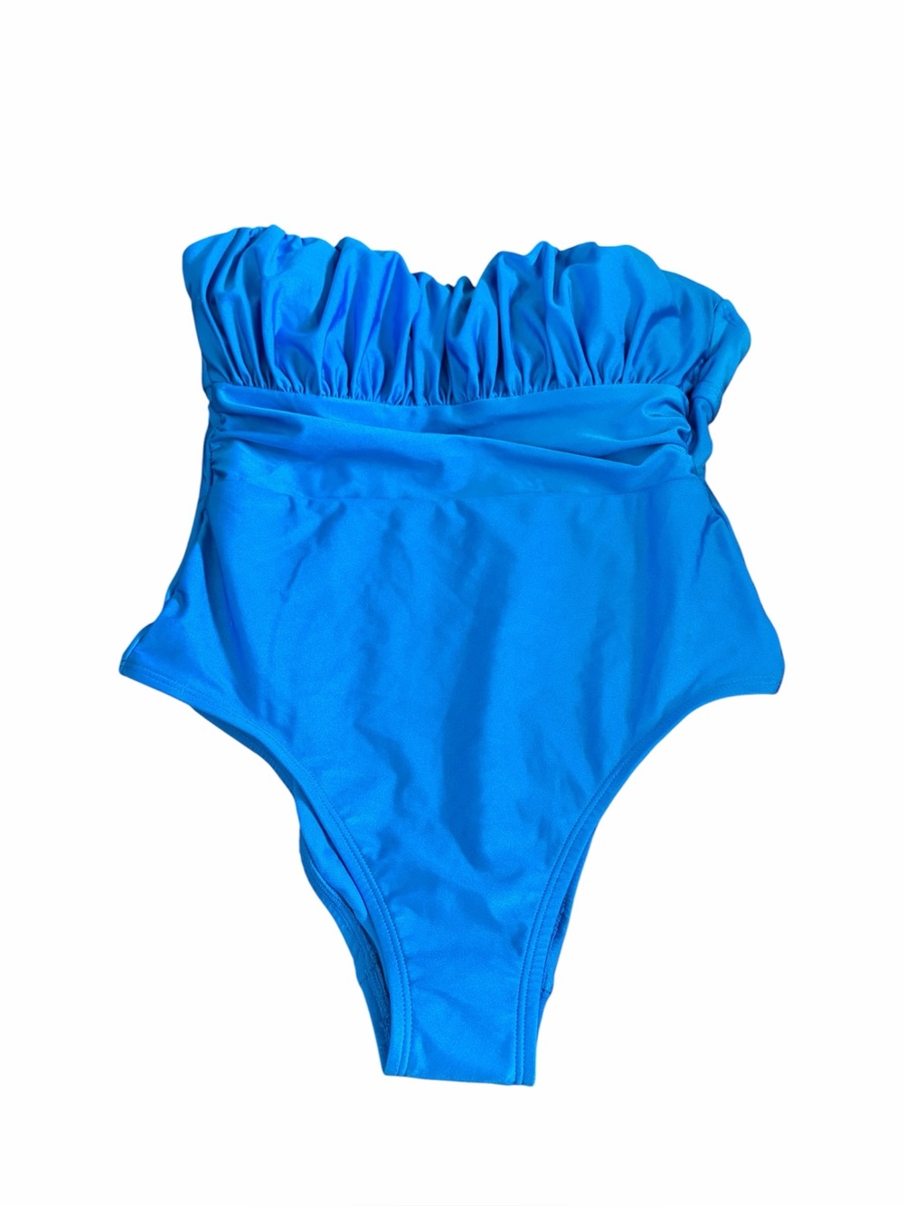 Time and Tru Strapless Sparkly Blue One Piece Swimsuit